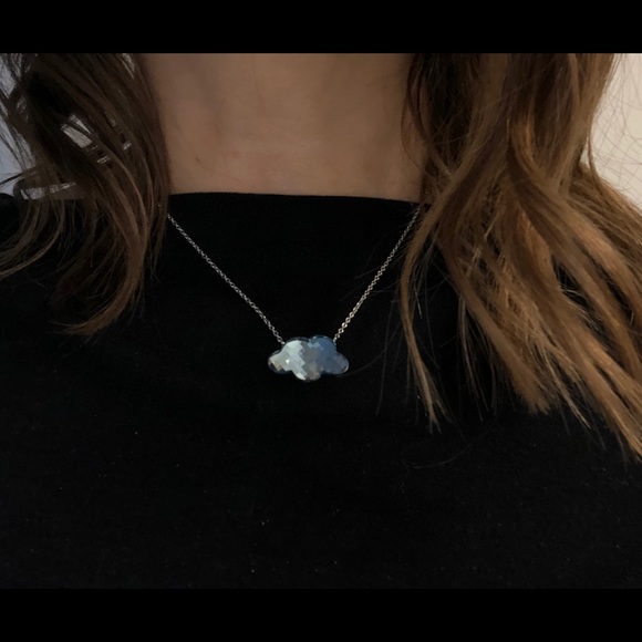 Necklace SWAROVSKI authentic with blue crystal - Picture 2 of 4